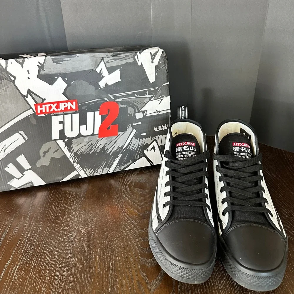 HTXJPN FUJI 2 High Top‎ Sneakers Panda Black White Canvas Men's Size 11